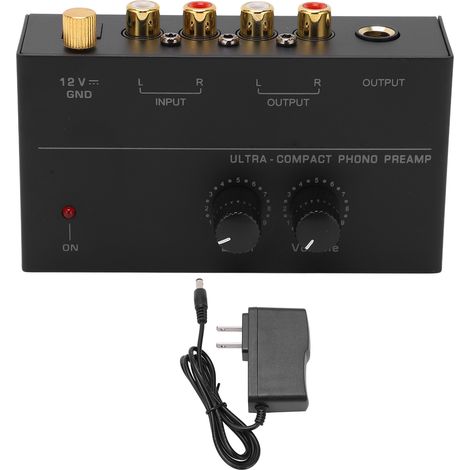 Kompakter Phono-Vorverstärker mit 100–240 V AC Netzteil und US-Stecker (1/5)