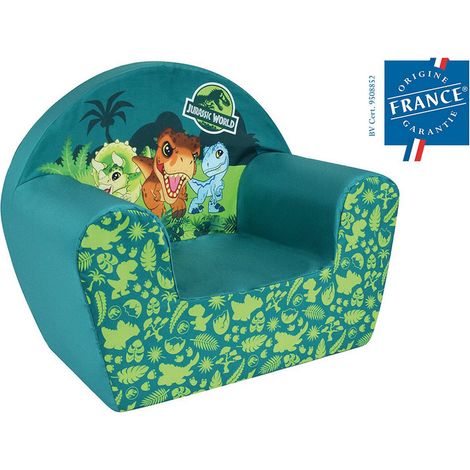 FUN HOUSE Jurassic World Fauteuil Club dinosaures - l.52 x P.33 x H.42 cm - Pour enfant origine France garantie (1/4)
