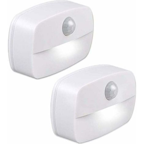 DBBEGK 2 pcs Applique avec détecteur de mouvement autocollant, applique de salle de bain, convient pour chambre à coucher, couloir (lumière blanche)-Fei Yu (1/4)