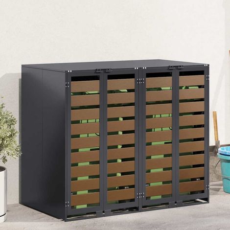 Wagenmüllbehälter für 2 Behälter 136 x 77,5 x 115,5 cm Stahl