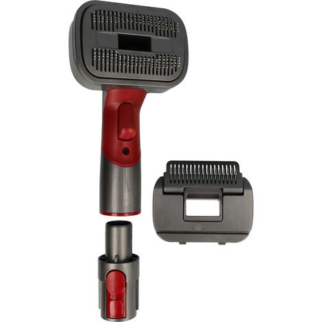 vhbw Brosse pour poils 2-en-1 compatible avec Dyson V8 Fluffy +, V8 Carbon fibre, V8 Motorhead aspirateur - autonettoyant, avec adaptateur