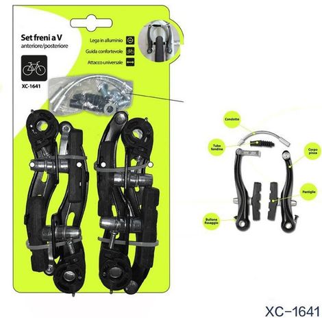 Trade Shop - Conjunto De Frenos V-rail Frenos De Aleación De Aluminio Bicicleta Pinza De Freno Xc-1641 -