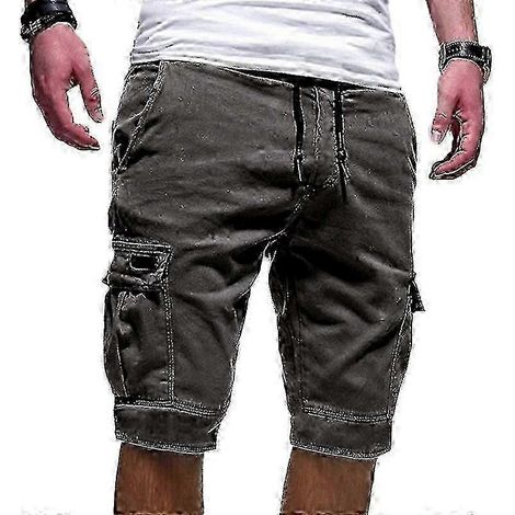 Herren-Joggingshorts, elastischer Bund, Cargotaschen, mittellanger Oberschenkel (1/3)