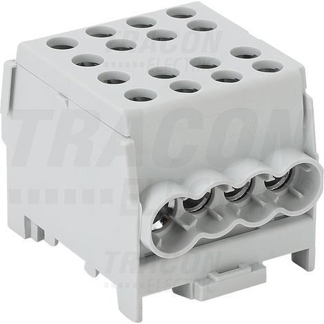 Conector de barras compacto, gris, 6-35 mm², 125 A