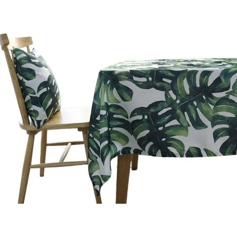 Nappe imprimée verte 60x60 cm, mélange de coton, résistante aux taches, pour la cuisine et la salle à manger (1/3)