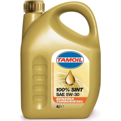 Tamoil 100% Sint SAE 5W30 Olio motore benzina turbodiesel 4 LT (1/4)