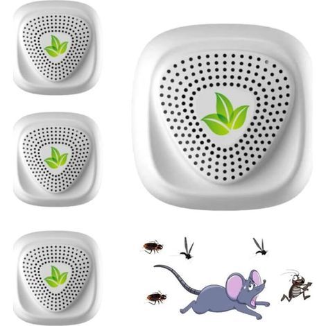 pair Répulsif ultrasonique antiparasitaire,Répulsif électrique Extra Fort pour araignées,Répulsif à ultrasons pour Souris,Répulsif pour moustiques,Pièges à Souris,cafards,punaises
