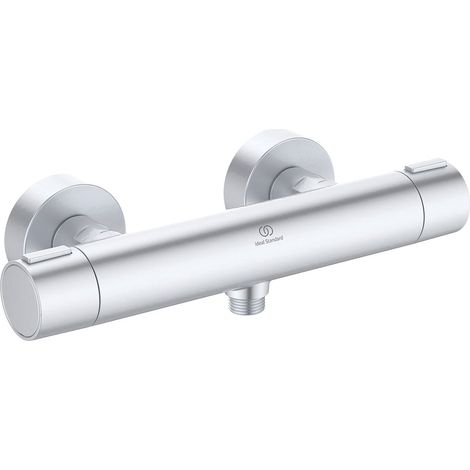 Ideal Standard Ceratherm ALU+ Thermostatic Bar Shower Valve Bottom Outlet - Silver (1/4)