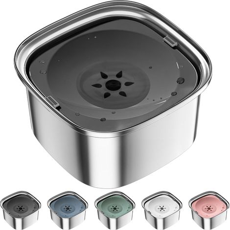 Gamelle chien inox 3L 101oz, bol anti-dérapant pour chien, écuelle acier inoxydable, grand bol à eau pour chien, récipient robuste et durable, taille XL, idéal pour grands chiens. (1/4)