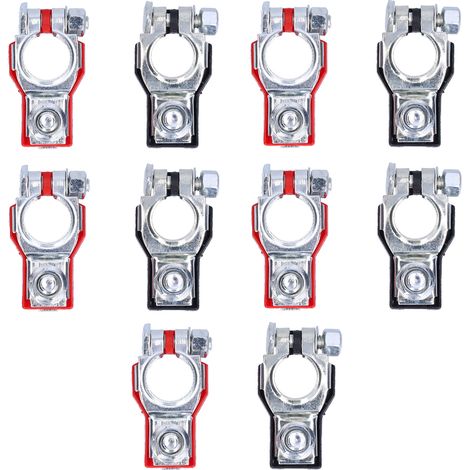 5 jeux de cosses de batterie argentées, conductivité optimale pour camions, bateaux et camping-cars