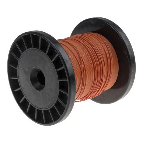 Fil électrique RS PRO, 0,2 mm² 24 AWG, 300 V, ETFE Orange, 50m ( Prix pour Bobine de 50 Mètres )