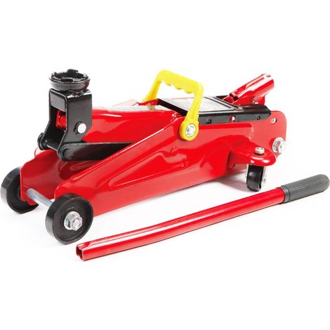 JOMAFA - Gato hidraulico de carretilla 2 toneladas para levantar vehiculos, Coche, rojo