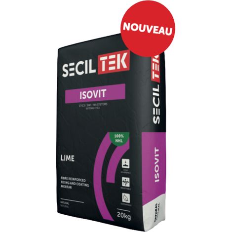 Mortier colle pour ITE ISOVIT LIME SECILTEK,