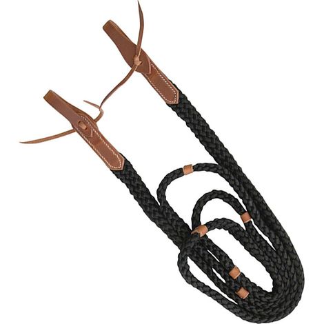 Marrone - Redini western da barrel in tessuto e cuoio