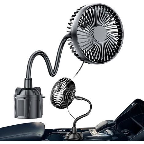 Ventilateur Porte-Gobelet 12V/24V 3 Vitesses Rechargeable (1/5)