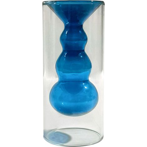 Vase Hydroponic Plant, Vase Design C1 Plus Style 3 Bleu, vase hyroponique moderne en verre pour salon chambre aromathérapie, matériel verre haute qualité (1/5)