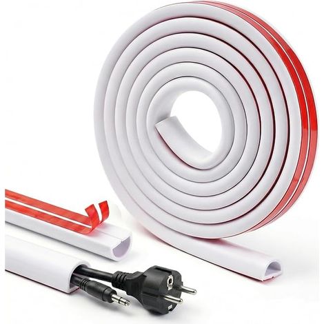 Goulotte - Blanc - Flexible - Cache-câbles - TV, plafond, câbles (1/5)