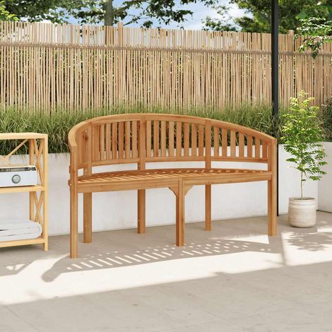 Banana Bench 151 cm Solid Teak Wood vidaXL (1/5)