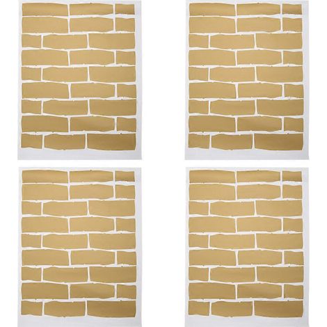 4Pcs Sticker Mural PVC Effet Brique pour Décorer Chambre Salon Maison, Panneaux Adhésifs Design Innovant (1/5)