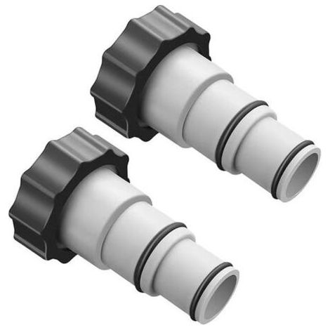 Lot de 2 adaptateurs A pour piscine Intex - Adaptateur de tuyau de rechange pour pompes - Série A - Avec filetage intérieur à visser - Raccord pour tuyau de piscine (1/5)