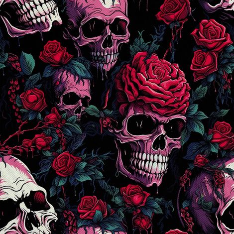 Tela decorativa para exteriores Oxford - Motivo de calavera I DX4247 (1/5)