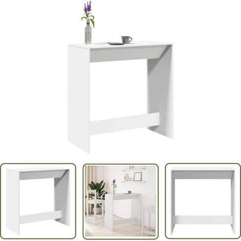 vidaXL Bartisch Weiß 102x50x103,5 cm Holzwerkstoff (1/5)