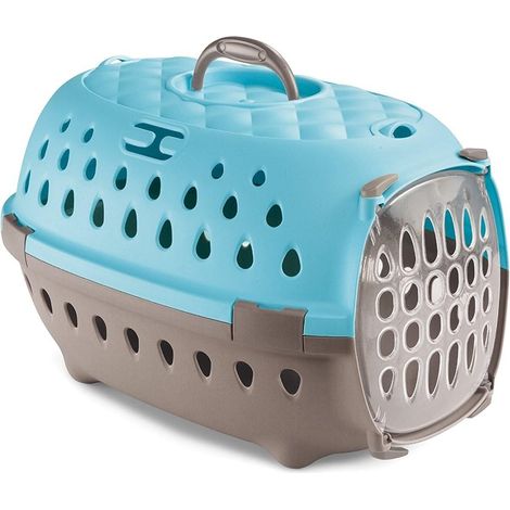 STEFANPLAST TRASPORTINO TRAVEL CHIC TORTORA AZZURRO CM 34,5 X50 X H32 DF 6060502 (1/2)