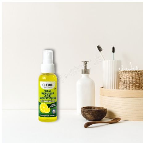 Répulsif Moustiques Citronnelle 100 mL – Fabriqué en France