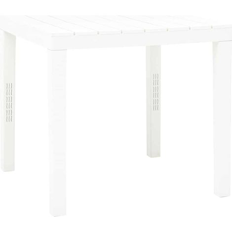 Table d'extérieur Table de salon de jardin - Blanc 78x78x72 cm Plastique BV129491 - BonneVie (1/4)