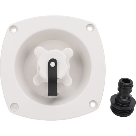 Ortviai Robinet d’alimentation en eau ville pour camping-car, fourgon aménagé, bateau – Blanc avec clapet anti-retour