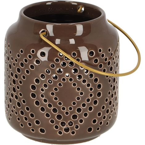 Esschert Design Desert Dream Windlicht S Braun - Keramik