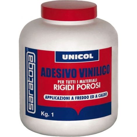 Adesivo vinilico per  i materiali rigidi e porosi unicol kg 1
