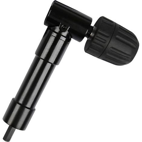 Mandrin à angle droit auto-serrant à 90°, mandrin coudé à dégagement rapide, tournevis, mandrin à entraînement angulaire, adaptateur de perceuse, entraînement à angle droit pour perceuse (1/5)