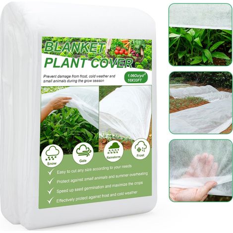 Protection Gel Plantes Filet Anti-Grêle Réutilisable 3x15m Couverture Horticole Potager Fleurs Fruits Legumes Protection UV-Blanc (1/4)