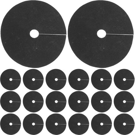 de Contr le Ronds en Tissu Non Tiss Noir 15 CM X 2 CM Lot de (1/5)