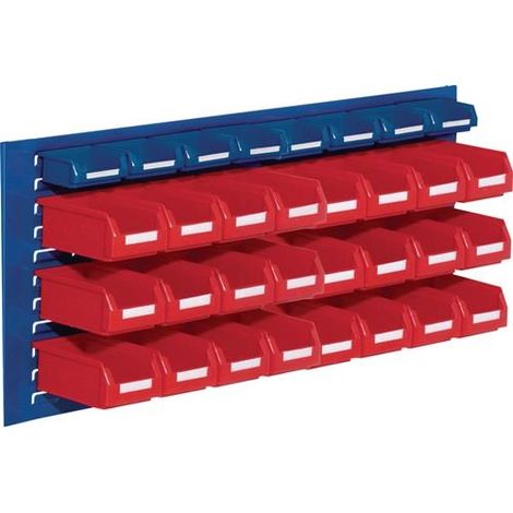 RasterPlan Sichtlagerkastenset H450xB1.000xT250mm STA/PE blau+rot 24xGr.7 rot/8xGr.8blau - 4225.51.1021 (1/2)