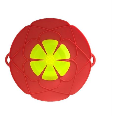 Couvercle en silicone anti-fuite pour casseroles, forme fleur, anti-poussière et anti-éclaboussures, idéal pour cuisine domestique, couvercle de cuisson étanche. (1/5)