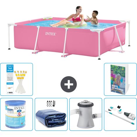 Intex Piscina con estructura Rectangular - 220x150x60 cm - 7-piezas  S27