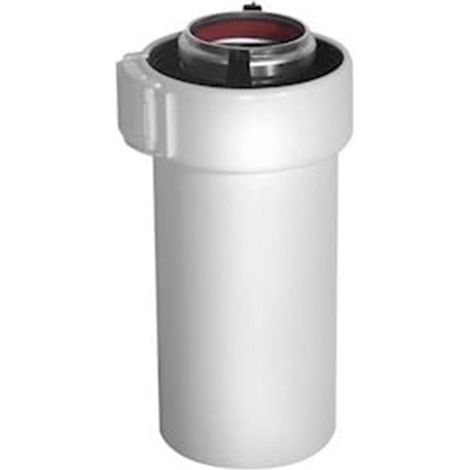 Ubbink – Conduit de fumée D80/125mm ALU/PVC long 500mm – Système de fermeture par clip – Installation sécurisée avec marquage – Pour chaudières à condensation