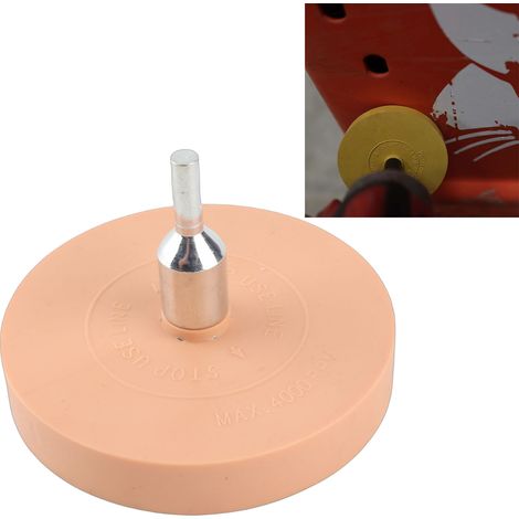 Roue de gomme pneumatique en caoutchouc de 3,5 pouces, roue de gomme en caoutchouc robuste, enlève les fines rayures, les adhésifs, les autocollants en vinyle et les graphiques. (1/5)
