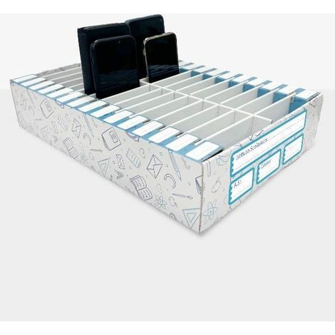 Brefiocart Contenitore per Cellulari Scuola 30 Spazi - Conf. 3 Pz