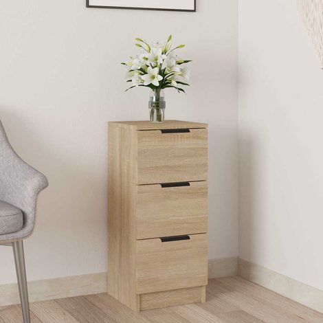 vidaXL Buffet Chêne sonoma 30x30x70 cm Bois d'ingénierie (1/5)