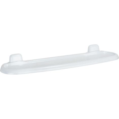 Étagère murale blanche en plastique ABS 58 cm – Rangement salle de bain – Installation facile avec vis et chevilles incluses – Surface lisse