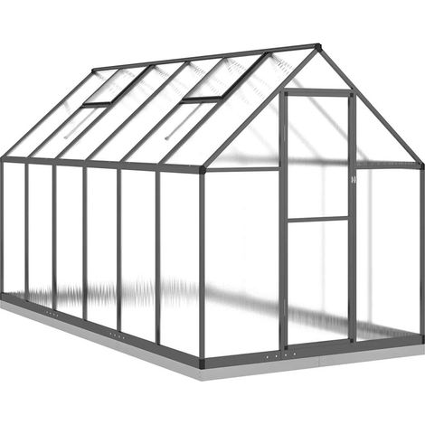Invernadero de carpa para plantas flores y verduras con estructura de base 334 x 169 x 202 cm aluminio antracita 020044503