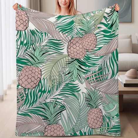 Couverture de lit en polaire, jeté doux et chaud de printemps, légère et luxueuse en microfibre de polyester, décoration intérieure, cadeau pour lui elle,6080 pouces (1/4)