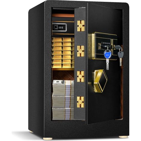 Costway – Coffre-fort électronique avec clavier numérique – Système d'alarme double – Compartiment intérieur sécurisé – Dimensions 36,5x37,5x59 cm