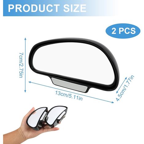Set of 2 blind spot mirrors for rearview mirrors, 360° adjustable, wide angle, universal design compatible with cars, SUVs, trucks and vans – durable materials, easy installation (1/5)