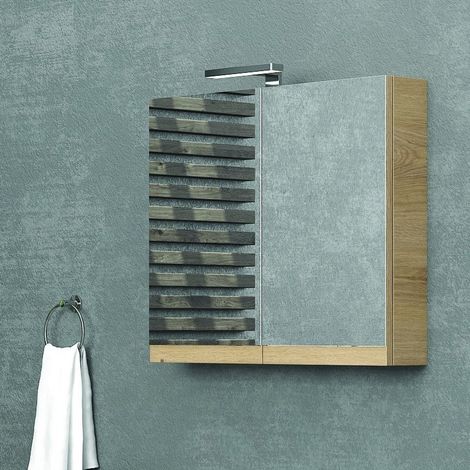 Specchiera bagno contenitore da 75 cm con 2 ante NEL-75 kamalu (1/5)