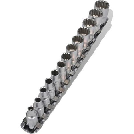 SET 13 pz BUSSOLE 1/4" METRICHE MULTILOCK BUSSOLA 4 - 14 mm POLIGONALI 586 C