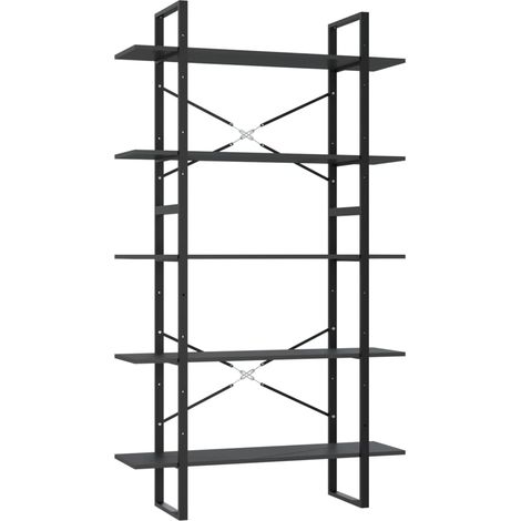 Maison Exclusive - Bücherregal 5 Fächer Grau 100x30x175 cm Holzwe